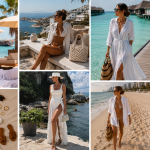 luxury beach outfit with bikini