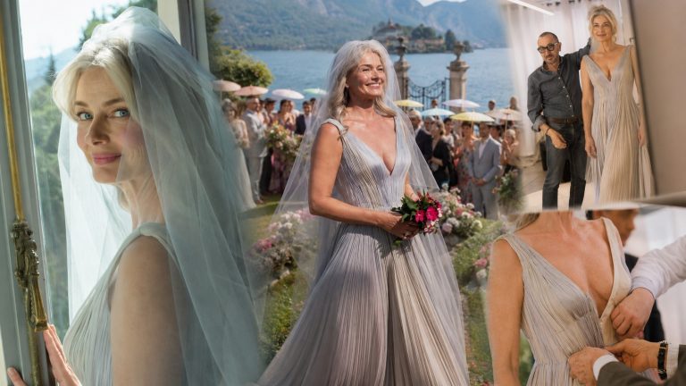 Паулина Поризкова, Paulina Porizkova, Jeff Greenstein, свадба на 61 година, љубов по 60, невеста над 60, celebrity wedding, свадба во Италија, Villa Crespi, House of Gilles, венчаница, свадбени приказни, жени и стареење, Во Бело